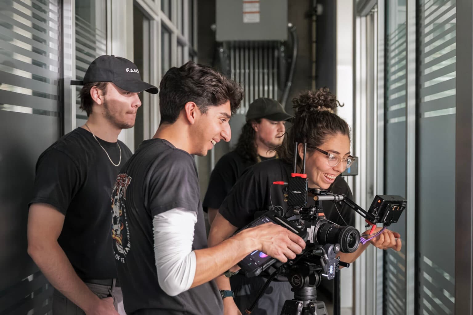F.A.M.E film crew on set in Phoenix Arizona